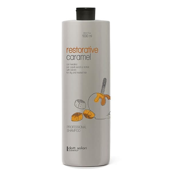 Шампунь восстанавливающий с кератином для волос CARAMEL PROFESSIONAL LINE, 1000 мл
